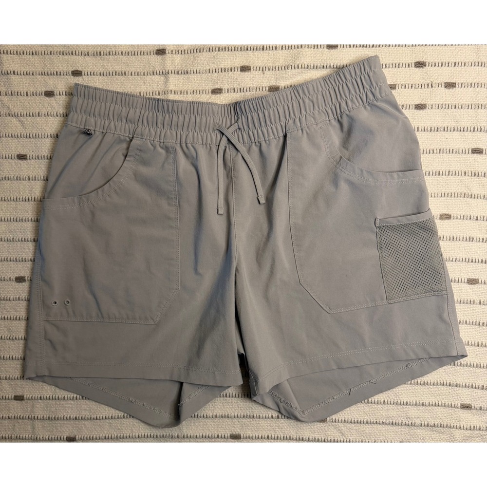 Columbia PFG Gray Fishing Shorts Womens Medium 5 Inch Inseam Hiking Outdoor